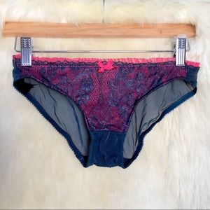 Elle Macpherson Hot pink&Navy Bikini Panties NWOT